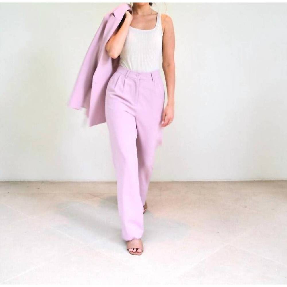 NEW WITHBLACK ruby wide pleated pants in pink